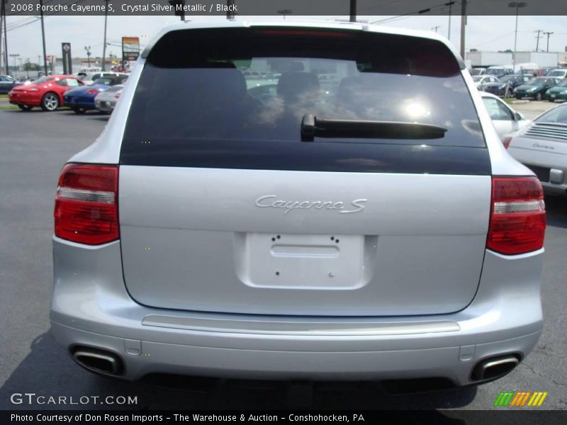 Crystal Silver Metallic / Black 2008 Porsche Cayenne S
