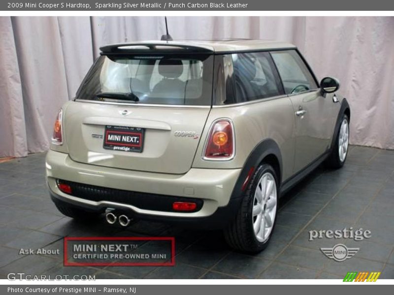 Sparkling Silver Metallic / Punch Carbon Black Leather 2009 Mini Cooper S Hardtop