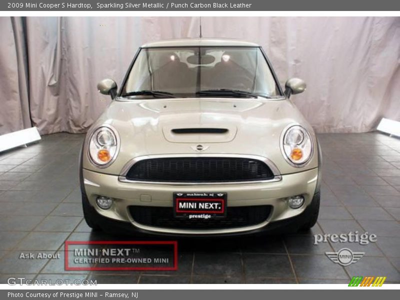 Sparkling Silver Metallic / Punch Carbon Black Leather 2009 Mini Cooper S Hardtop