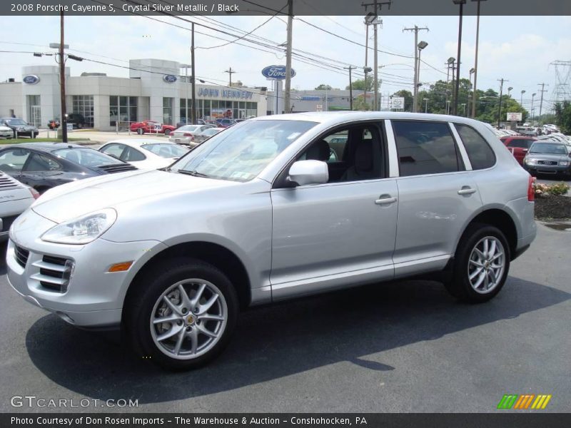 Crystal Silver Metallic / Black 2008 Porsche Cayenne S