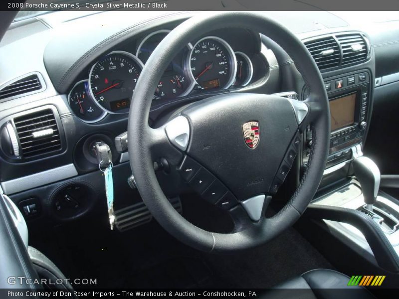 Crystal Silver Metallic / Black 2008 Porsche Cayenne S