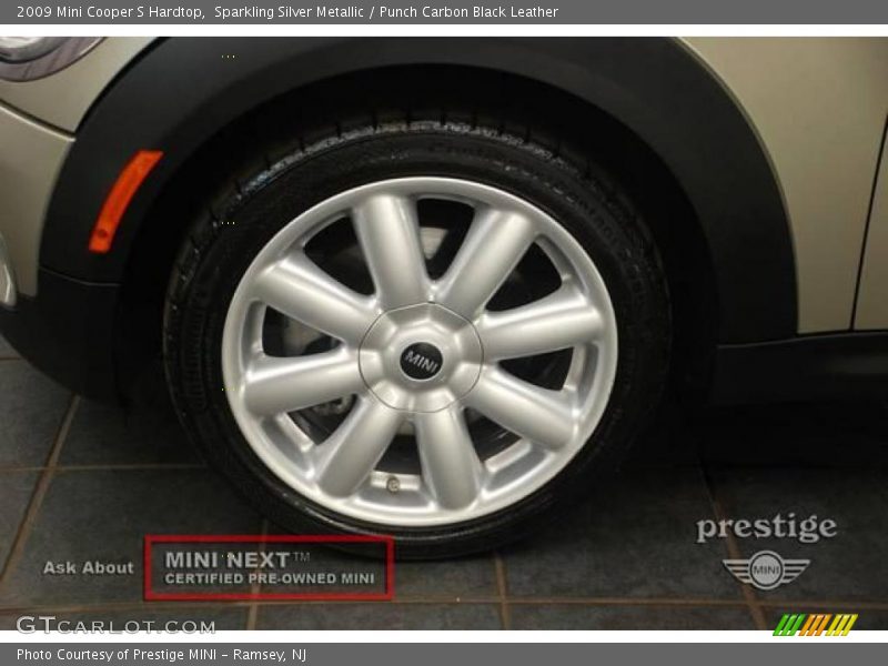 Sparkling Silver Metallic / Punch Carbon Black Leather 2009 Mini Cooper S Hardtop