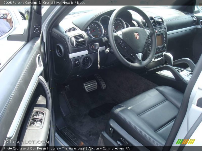 Crystal Silver Metallic / Black 2008 Porsche Cayenne S