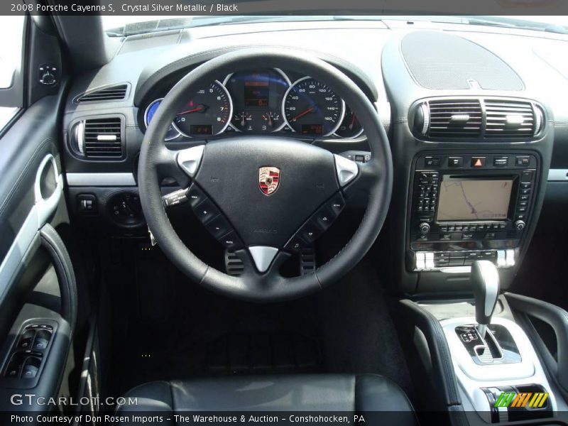 Crystal Silver Metallic / Black 2008 Porsche Cayenne S