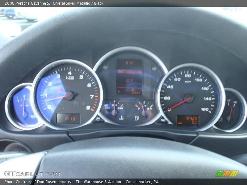 Crystal Silver Metallic / Black 2008 Porsche Cayenne S
