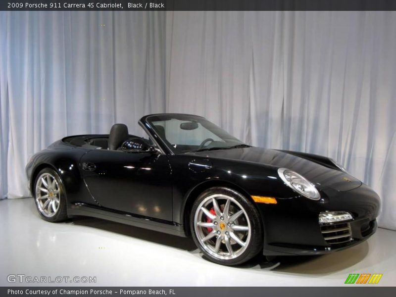 Black / Black 2009 Porsche 911 Carrera 4S Cabriolet