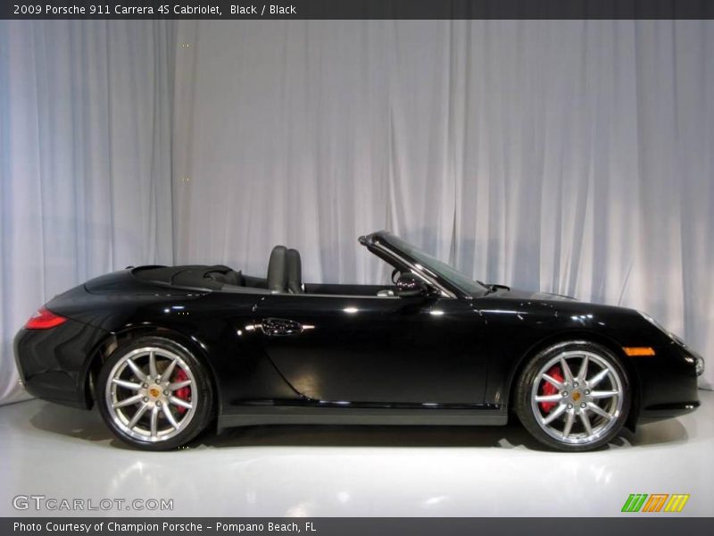 Black / Black 2009 Porsche 911 Carrera 4S Cabriolet
