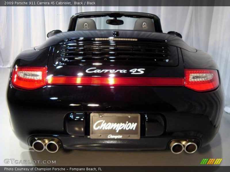 Black / Black 2009 Porsche 911 Carrera 4S Cabriolet