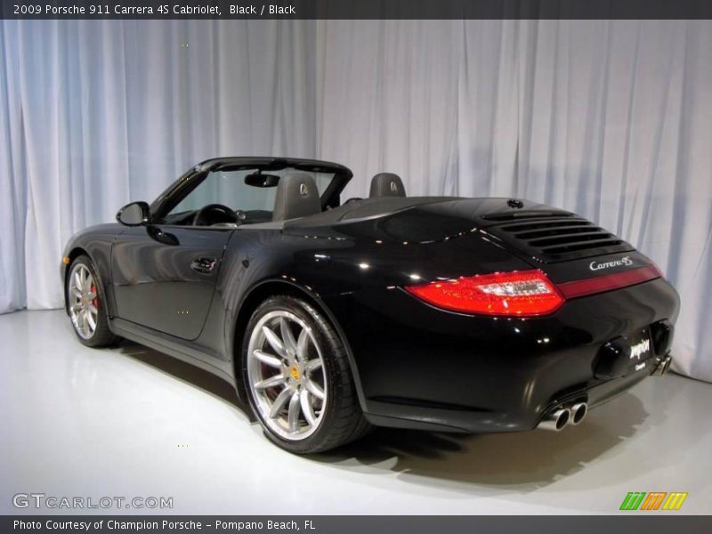 Black / Black 2009 Porsche 911 Carrera 4S Cabriolet