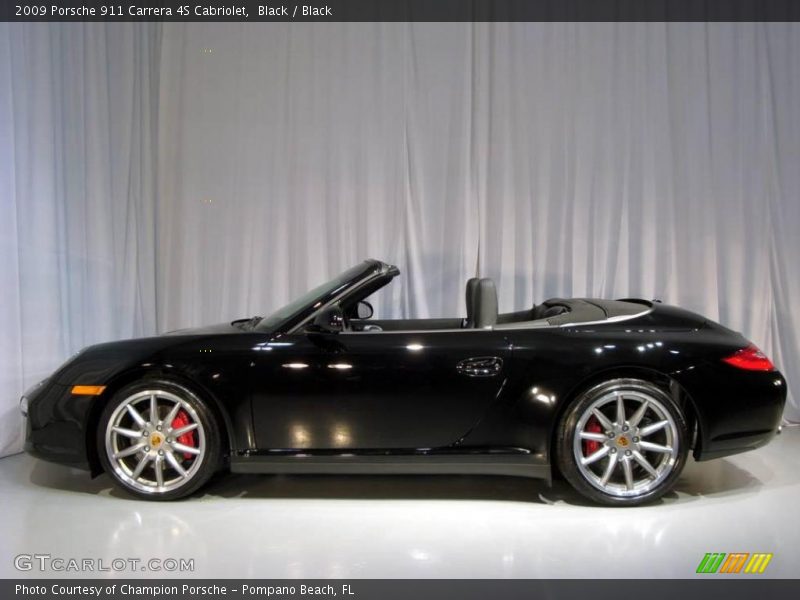 Black / Black 2009 Porsche 911 Carrera 4S Cabriolet