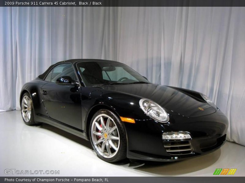 Black / Black 2009 Porsche 911 Carrera 4S Cabriolet