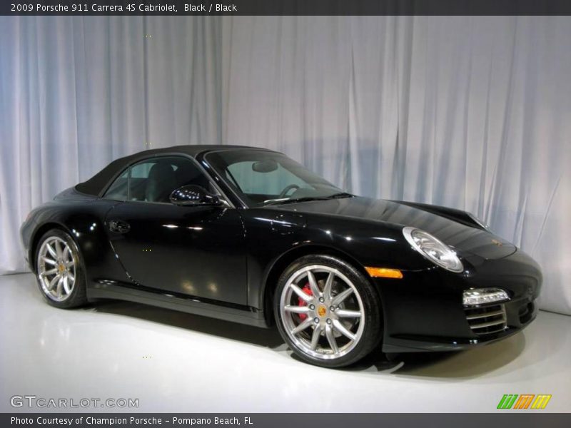Black / Black 2009 Porsche 911 Carrera 4S Cabriolet