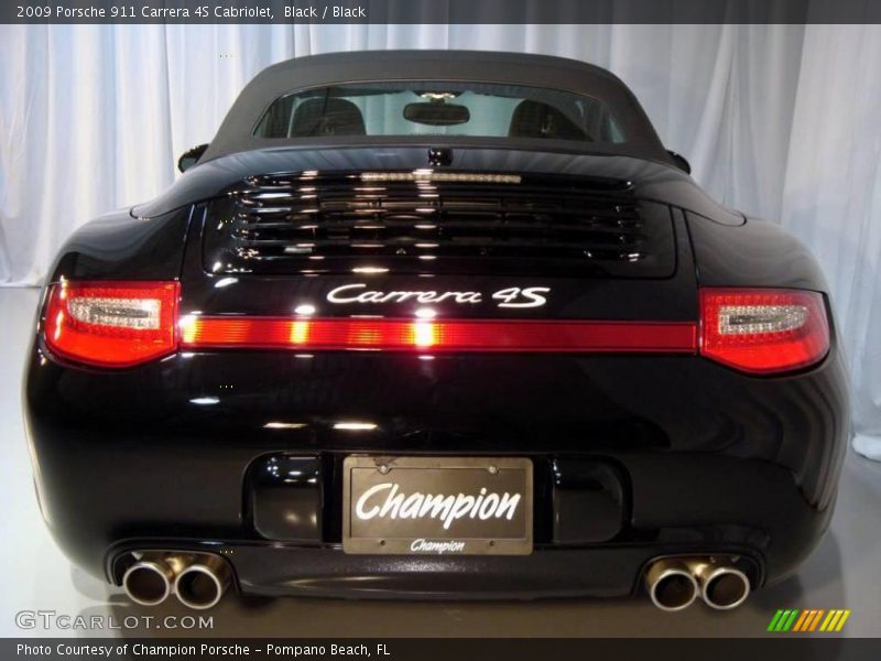 Black / Black 2009 Porsche 911 Carrera 4S Cabriolet