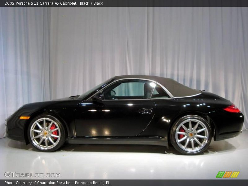 Black / Black 2009 Porsche 911 Carrera 4S Cabriolet