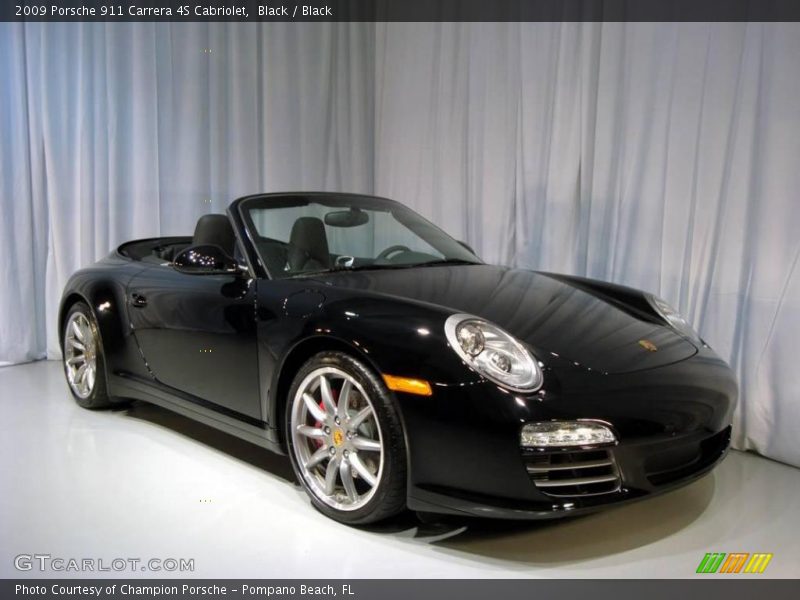 Black / Black 2009 Porsche 911 Carrera 4S Cabriolet