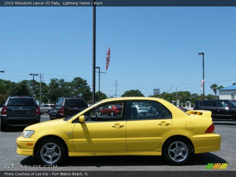 Lightning Yellow / Black 2003 Mitsubishi Lancer OZ Rally