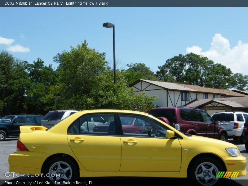 Lightning Yellow / Black 2003 Mitsubishi Lancer OZ Rally