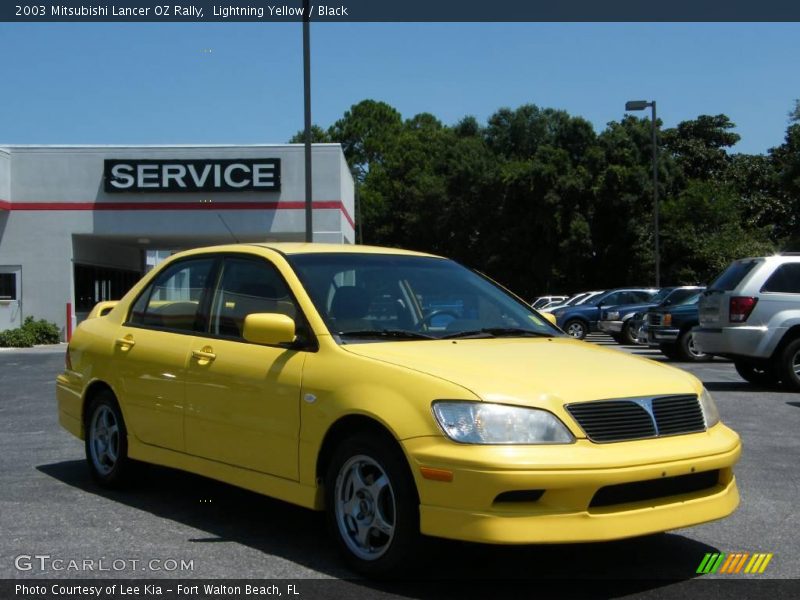 Lightning Yellow / Black 2003 Mitsubishi Lancer OZ Rally