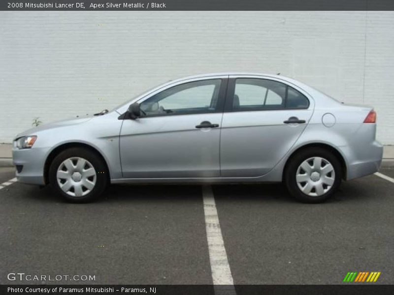 Apex Silver Metallic / Black 2008 Mitsubishi Lancer DE