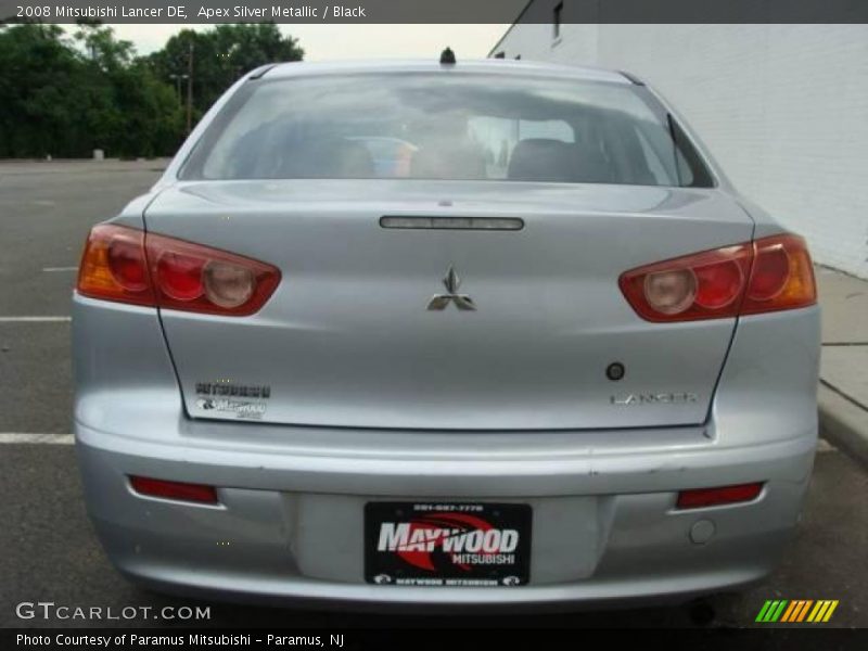 Apex Silver Metallic / Black 2008 Mitsubishi Lancer DE