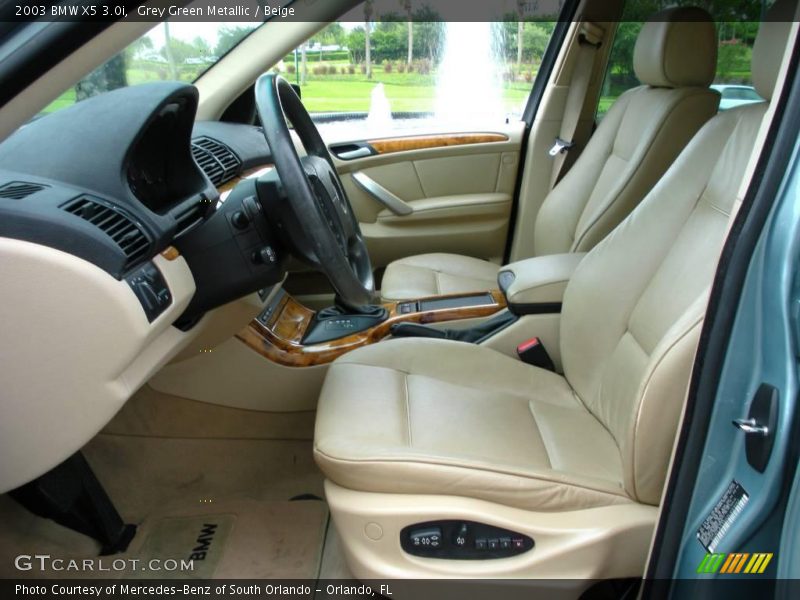 Grey Green Metallic / Beige 2003 BMW X5 3.0i
