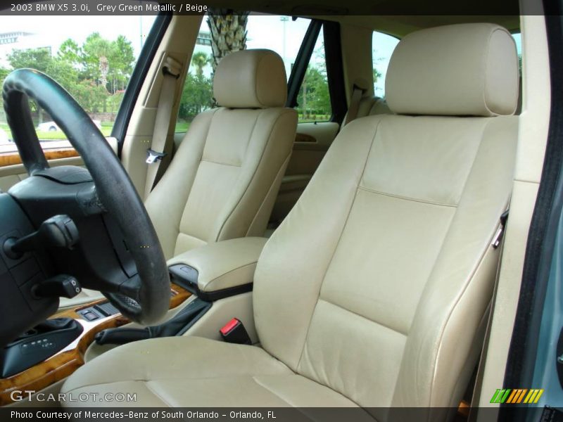 Grey Green Metallic / Beige 2003 BMW X5 3.0i