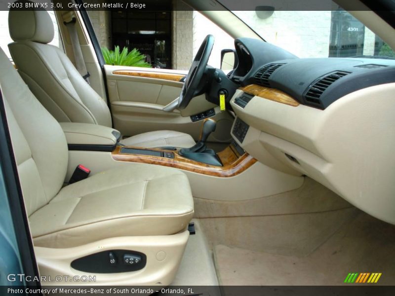 Grey Green Metallic / Beige 2003 BMW X5 3.0i