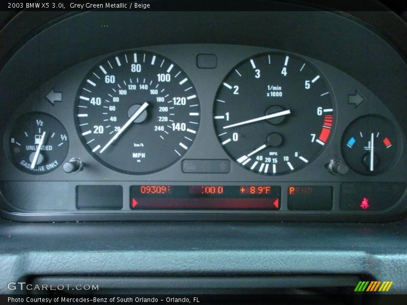 Grey Green Metallic / Beige 2003 BMW X5 3.0i