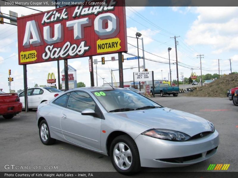 Silver Frost Metallic / Graystone 2000 Mercury Cougar V6