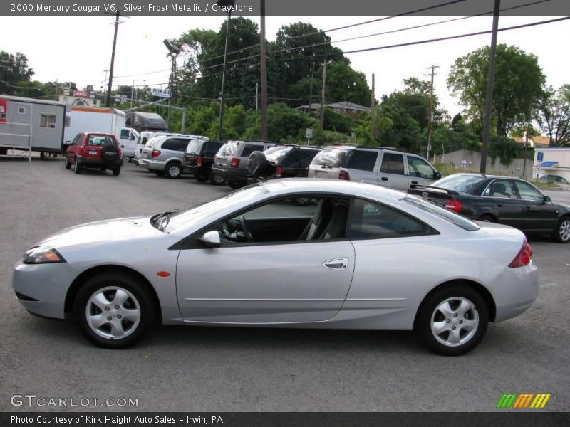 Silver Frost Metallic / Graystone 2000 Mercury Cougar V6