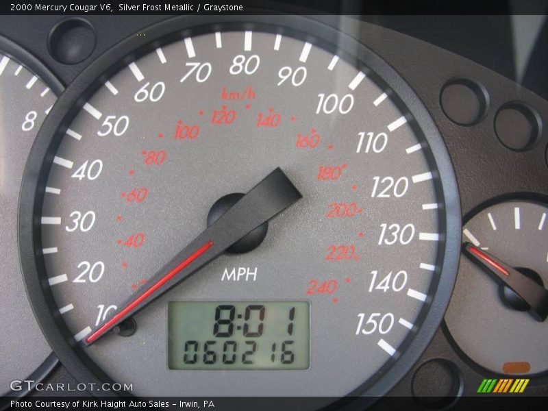 Silver Frost Metallic / Graystone 2000 Mercury Cougar V6