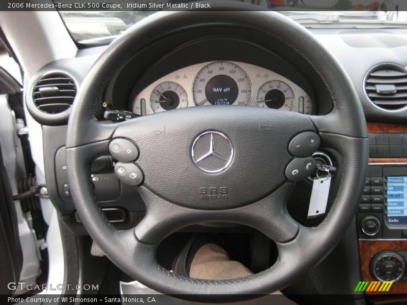 Iridium Silver Metallic / Black 2006 Mercedes-Benz CLK 500 Coupe