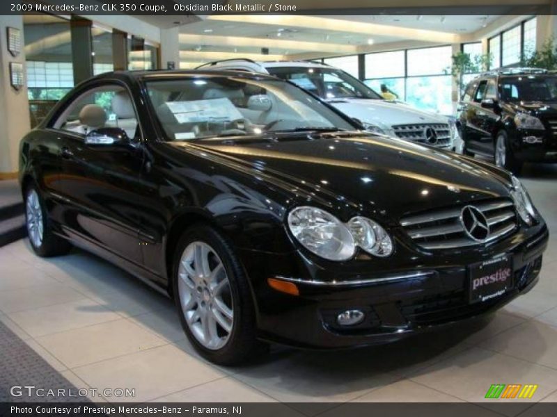 Obsidian Black Metallic / Stone 2009 Mercedes-Benz CLK 350 Coupe