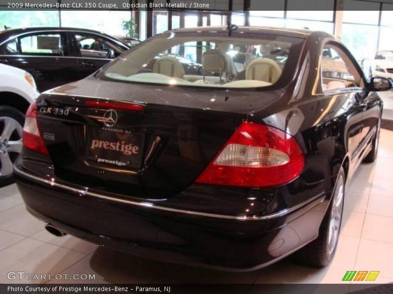 Obsidian Black Metallic / Stone 2009 Mercedes-Benz CLK 350 Coupe