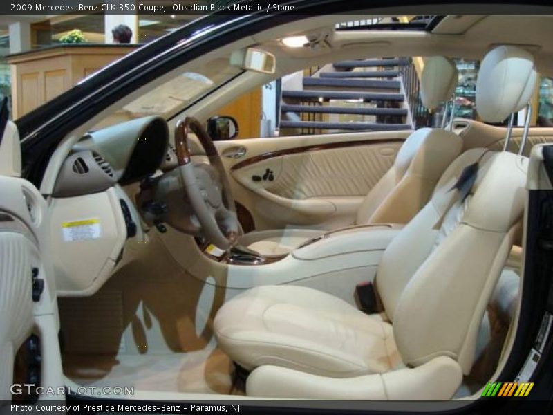 Obsidian Black Metallic / Stone 2009 Mercedes-Benz CLK 350 Coupe