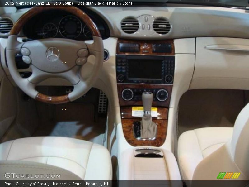 Obsidian Black Metallic / Stone 2009 Mercedes-Benz CLK 350 Coupe
