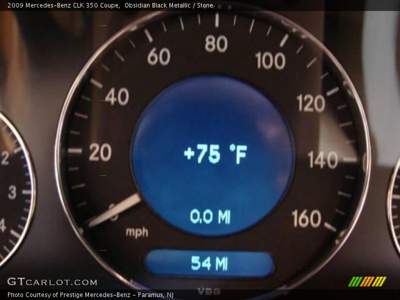 Obsidian Black Metallic / Stone 2009 Mercedes-Benz CLK 350 Coupe