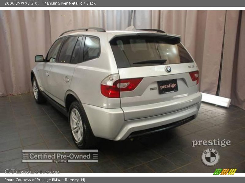 Titanium Silver Metallic / Black 2006 BMW X3 3.0i
