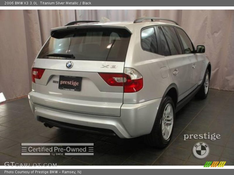 Titanium Silver Metallic / Black 2006 BMW X3 3.0i