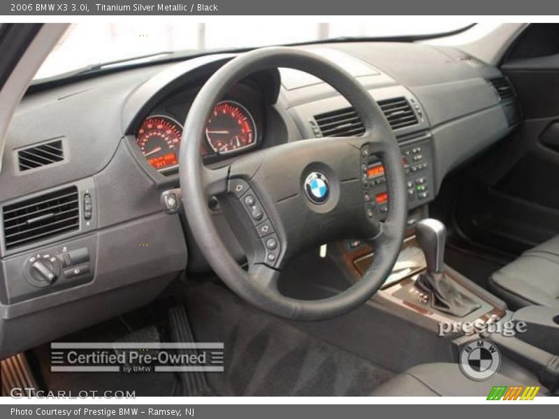 Titanium Silver Metallic / Black 2006 BMW X3 3.0i