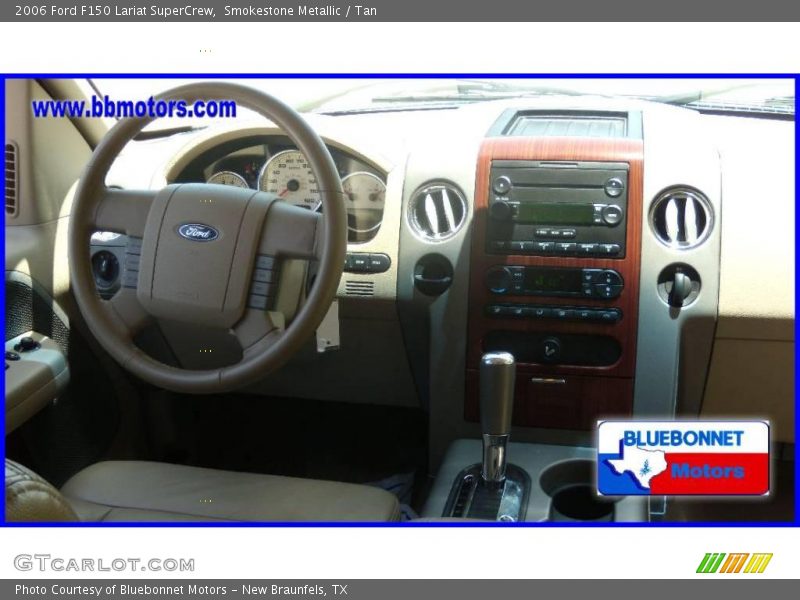 Smokestone Metallic / Tan 2006 Ford F150 Lariat SuperCrew