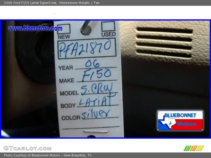 Smokestone Metallic / Tan 2006 Ford F150 Lariat SuperCrew