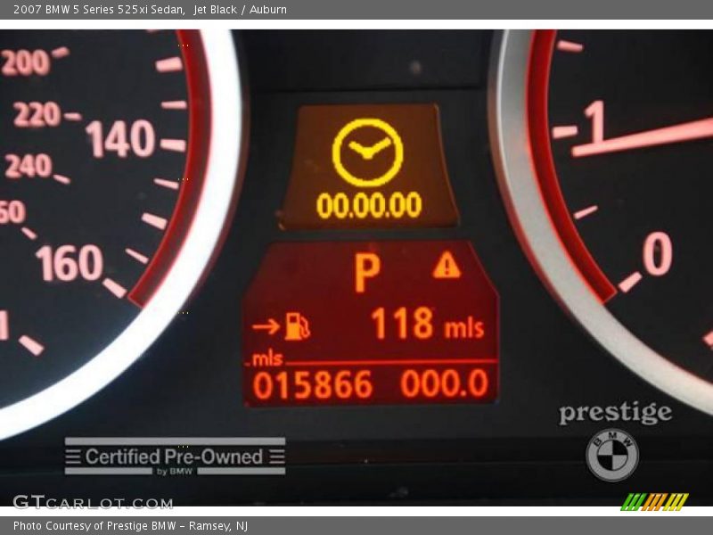 Jet Black / Auburn 2007 BMW 5 Series 525xi Sedan