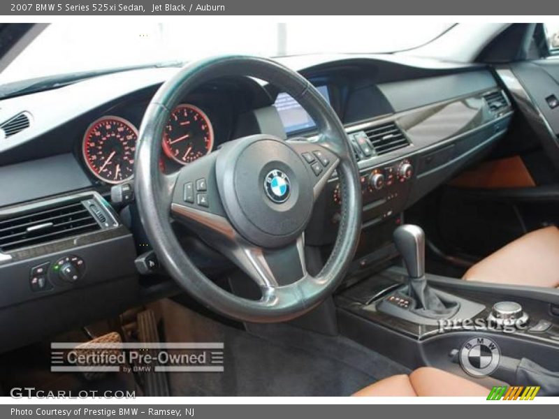 Jet Black / Auburn 2007 BMW 5 Series 525xi Sedan