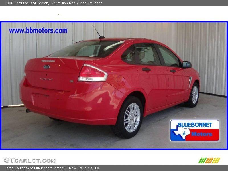 Vermillion Red / Medium Stone 2008 Ford Focus SE Sedan