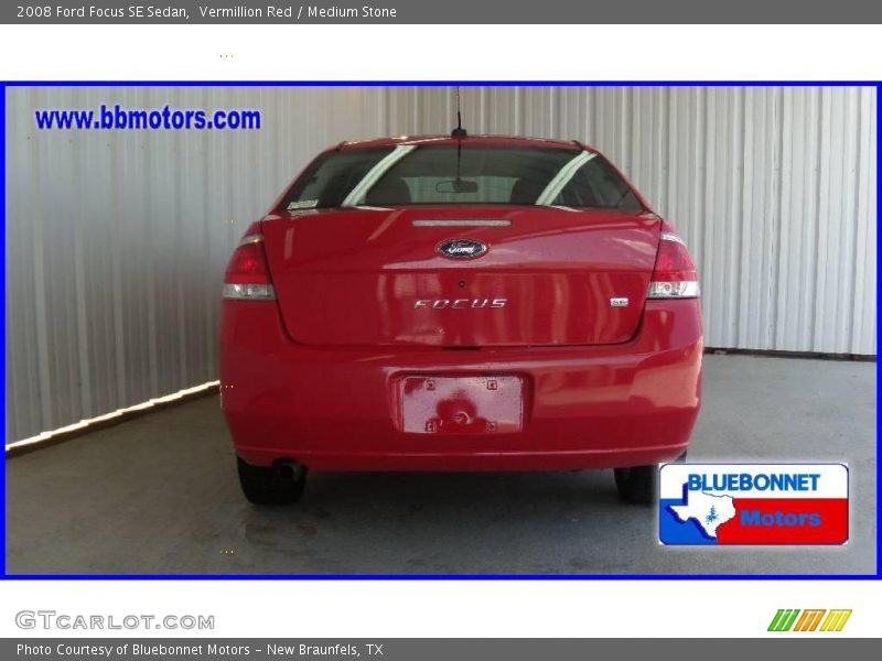 Vermillion Red / Medium Stone 2008 Ford Focus SE Sedan