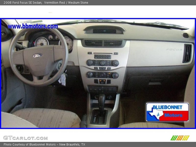 Vermillion Red / Medium Stone 2008 Ford Focus SE Sedan