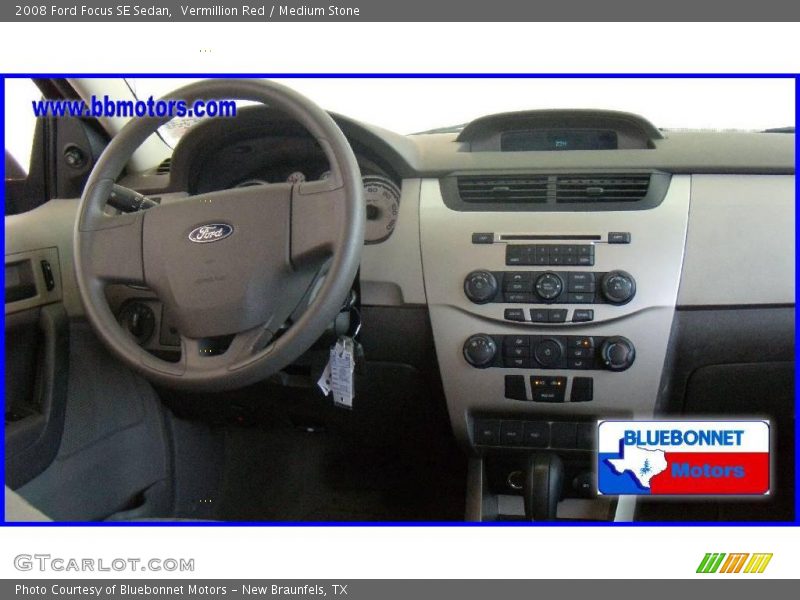 Vermillion Red / Medium Stone 2008 Ford Focus SE Sedan