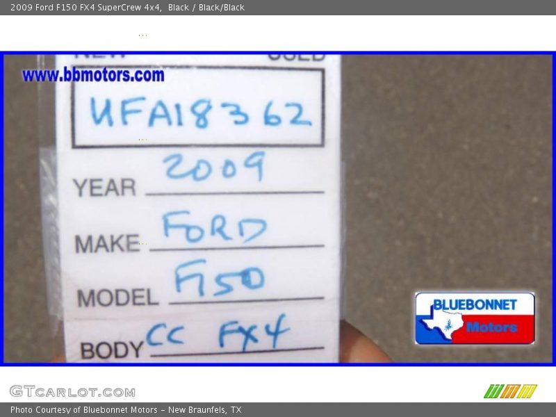 Black / Black/Black 2009 Ford F150 FX4 SuperCrew 4x4