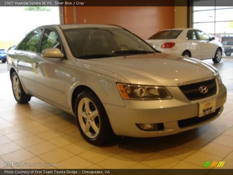 Silver Blue / Gray 2007 Hyundai Sonata SE V6